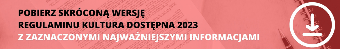 Regulamin programu Kultura dostępna 2023