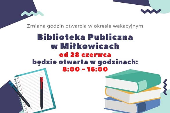 Magdalena Bogacz , Komunikat dotyczacy godzin otwarcia biblioteki