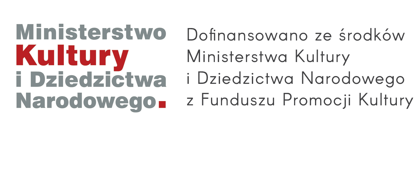 Logotyp dofinansowano z MKiDN