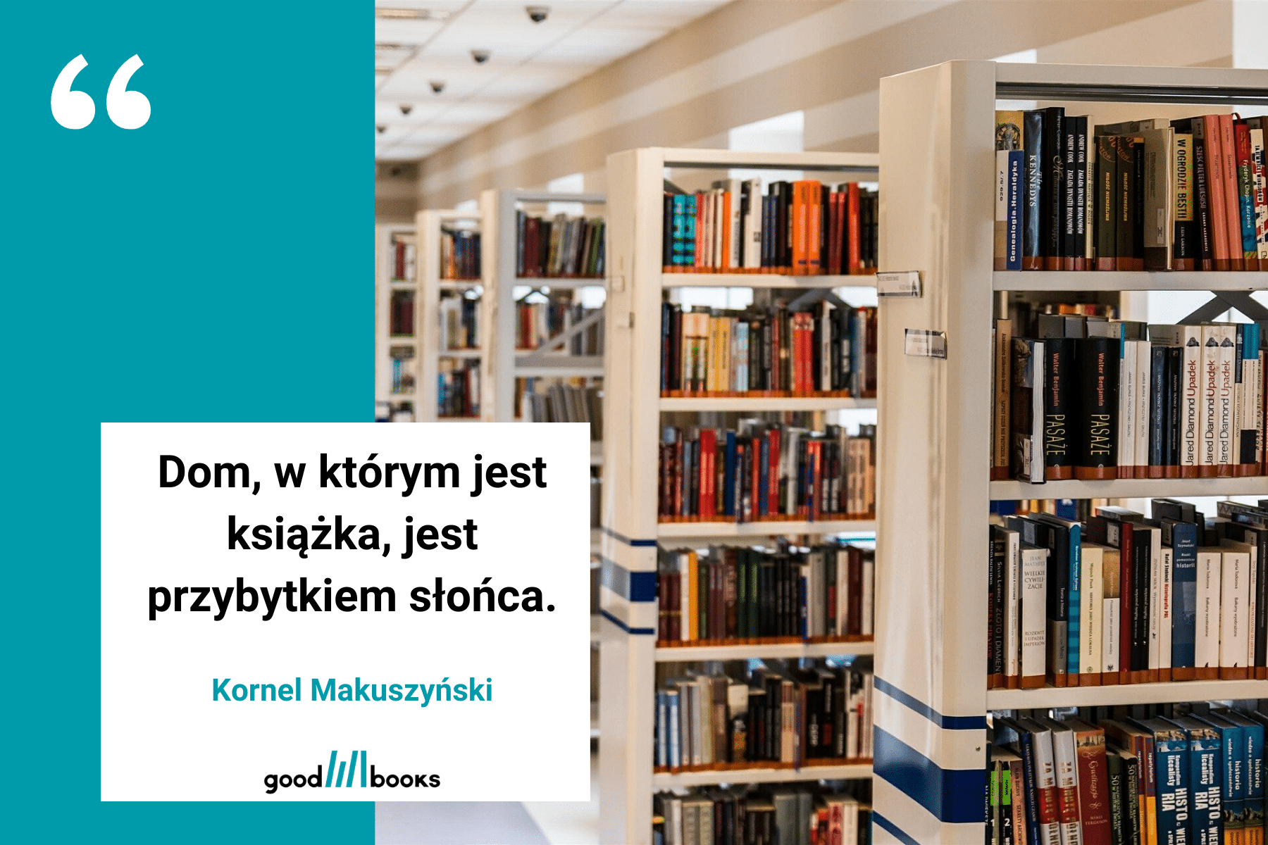 Cytat o bibliotece Kornela Makuszyńskiego Goodbooksowe memy.